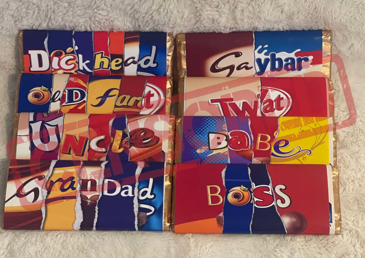 Rude Obscene Offensive Chocolate Bar and Wrapper Secret Santa – Busy ...