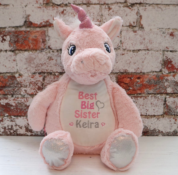 Personalised unicorn teddy on sale