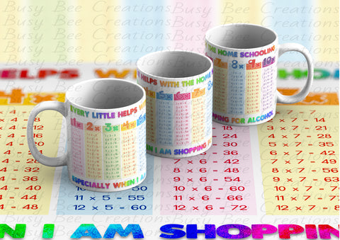 Times Table Mug Tea/Coffee Mugs